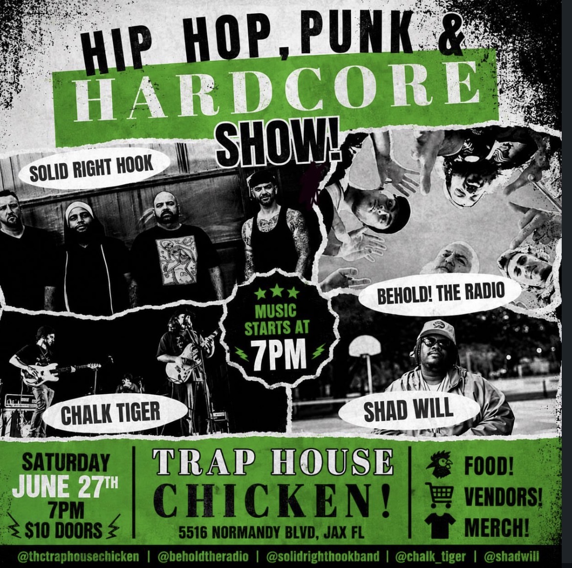 Hip Hop, Punk & Hardcore Show flyer